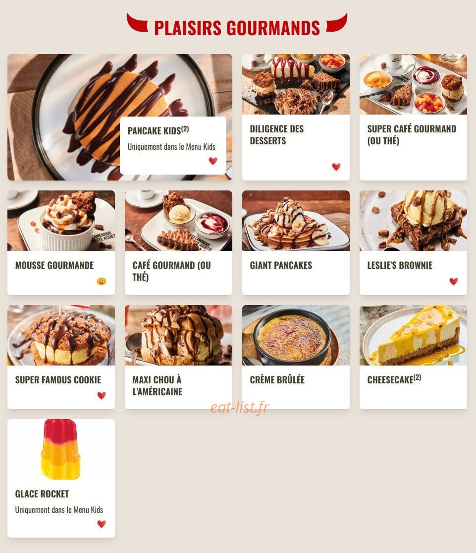 Buffalo Grill — carte page 14