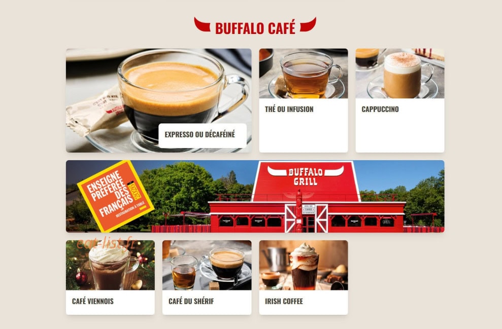 Buffalo Grill — carte page 18
