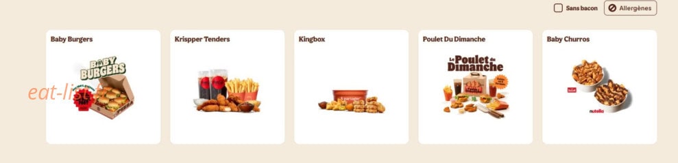 Burger King — carte page 5