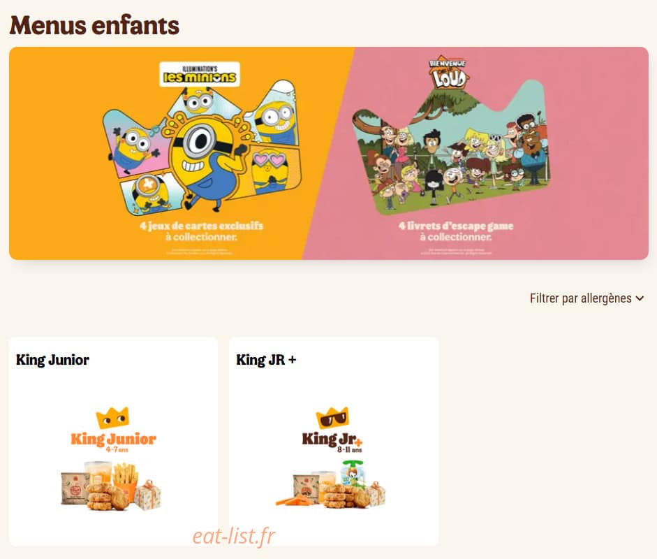 Burger King — carte page 6