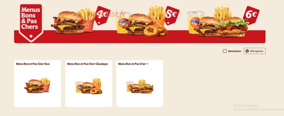 Burger King — carte page 8