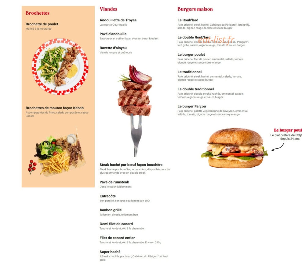 Courtepaille — carte page 3