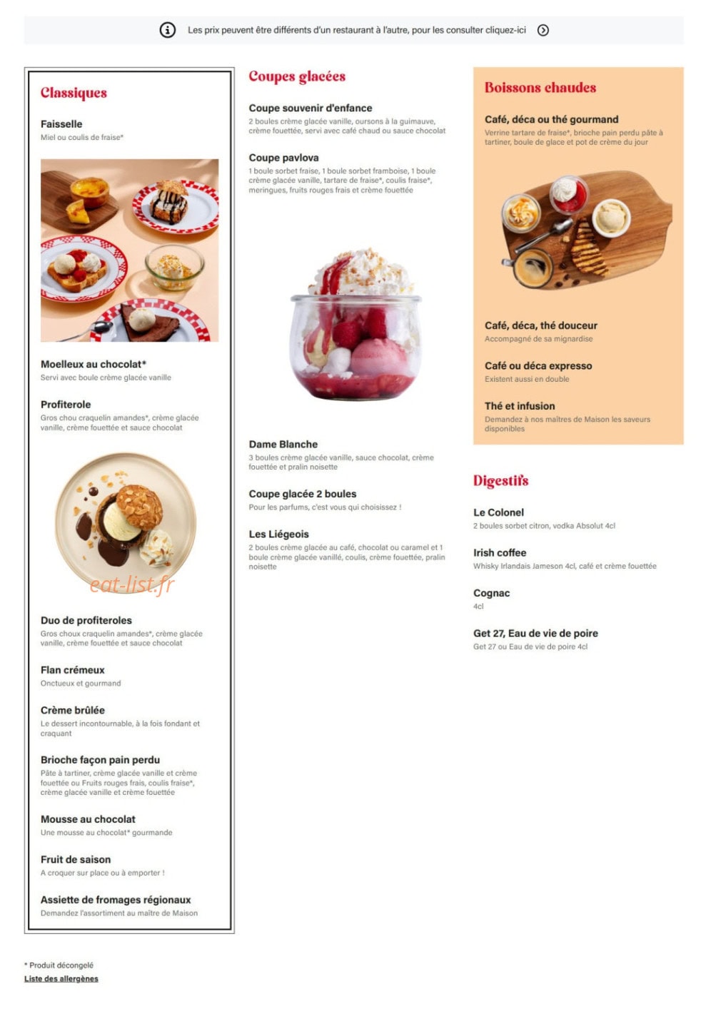 Courtepaille — carte page 6