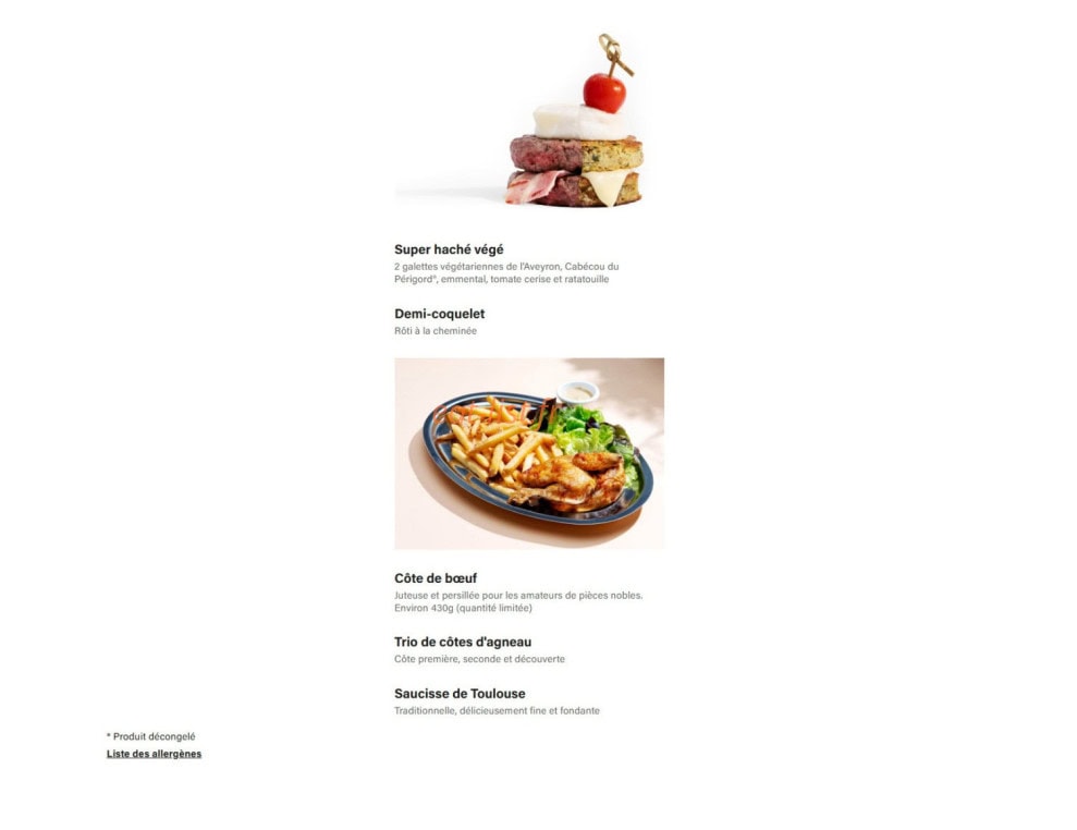 Courtepaille — carte page 4