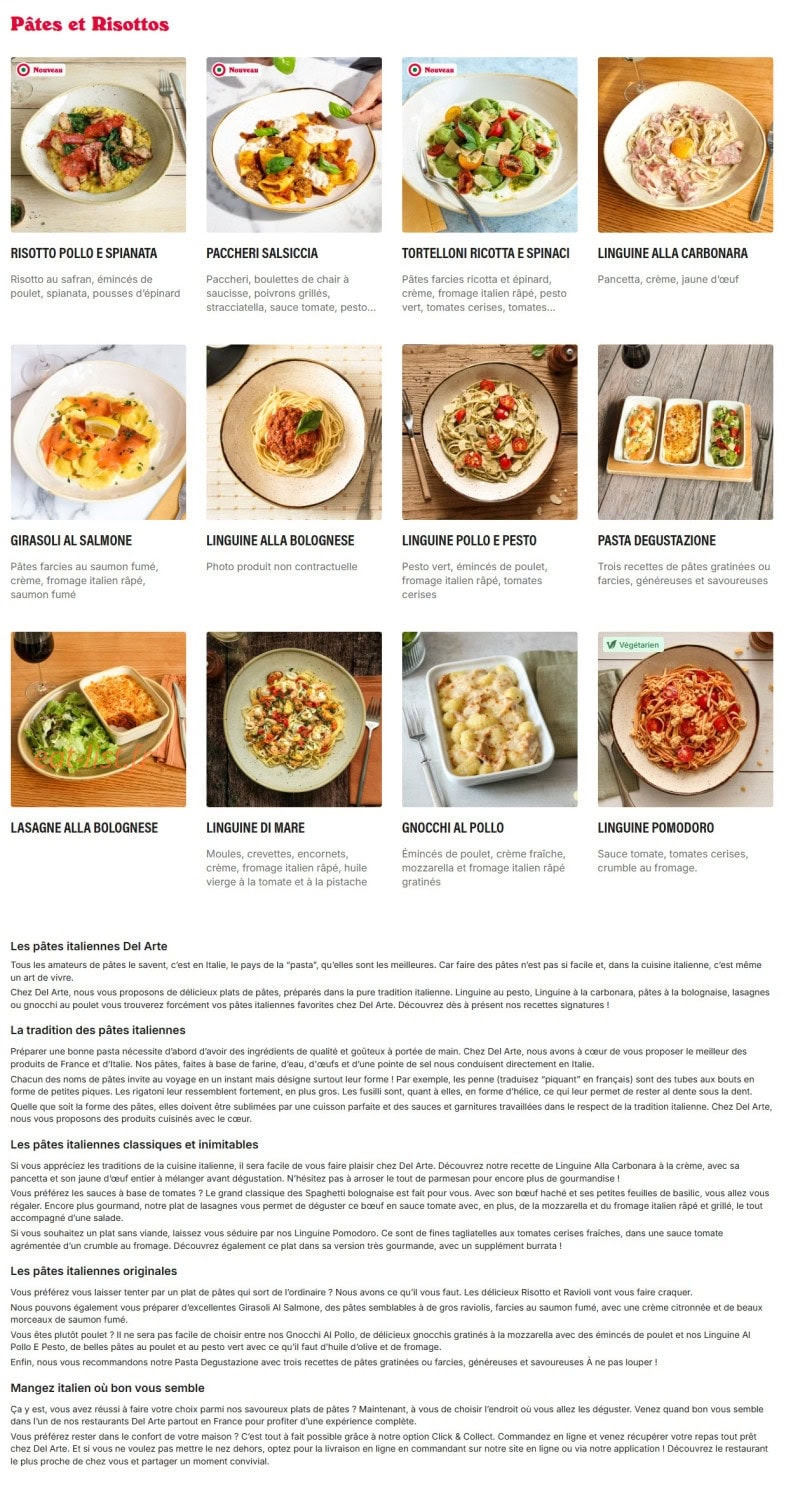 Del Arte — carte page 5