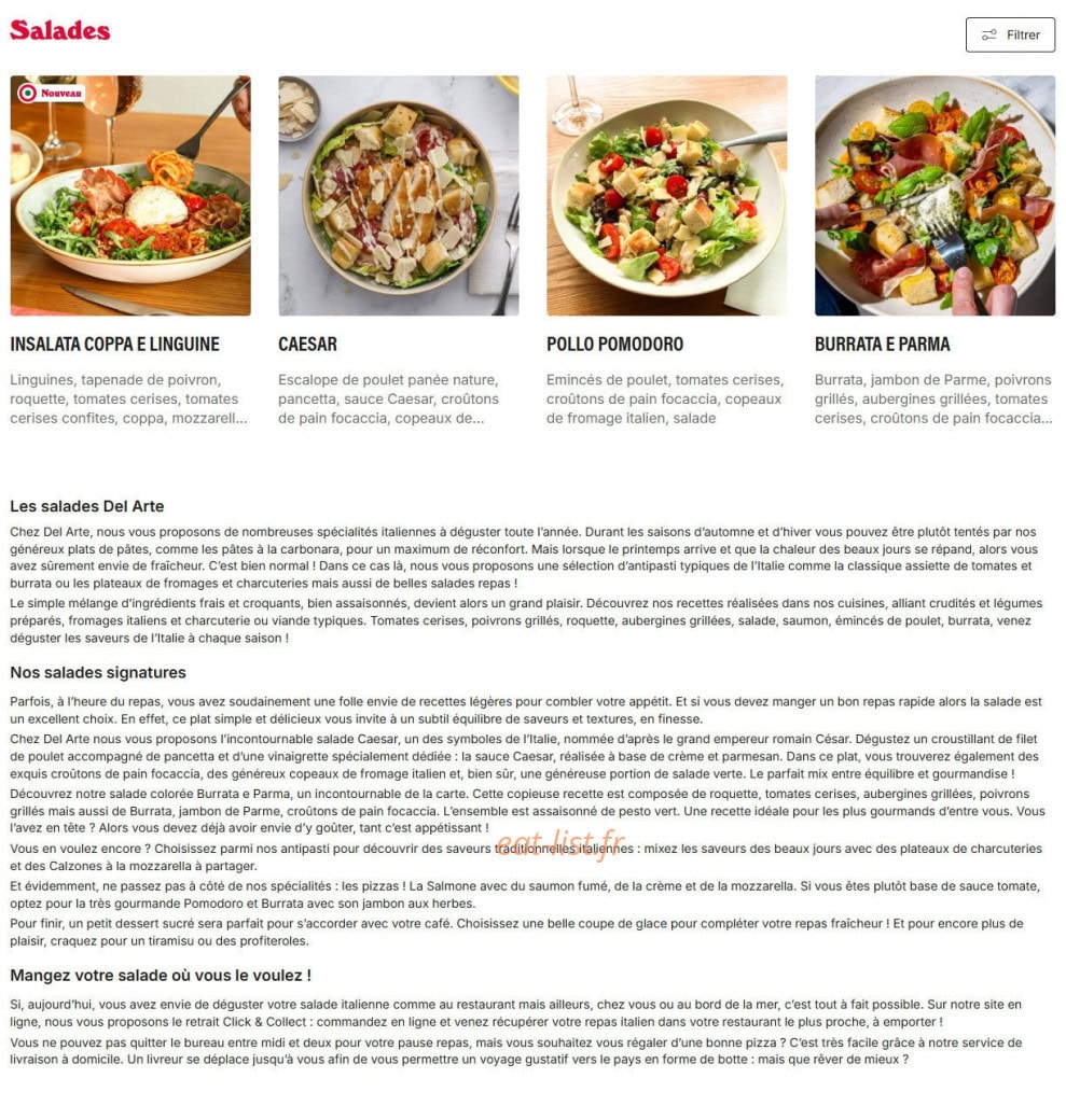 Del Arte — carte page 4