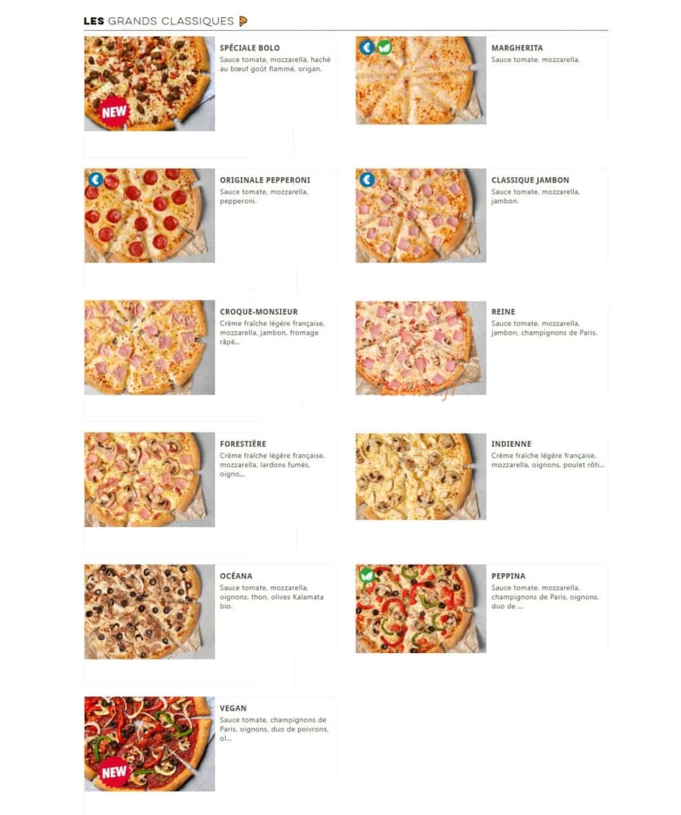 Domino's pizza — carte page 4