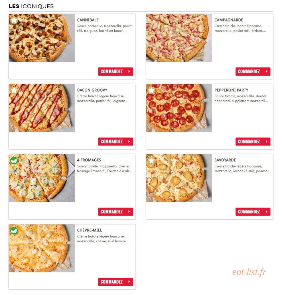 Domino's pizza — carte page 3