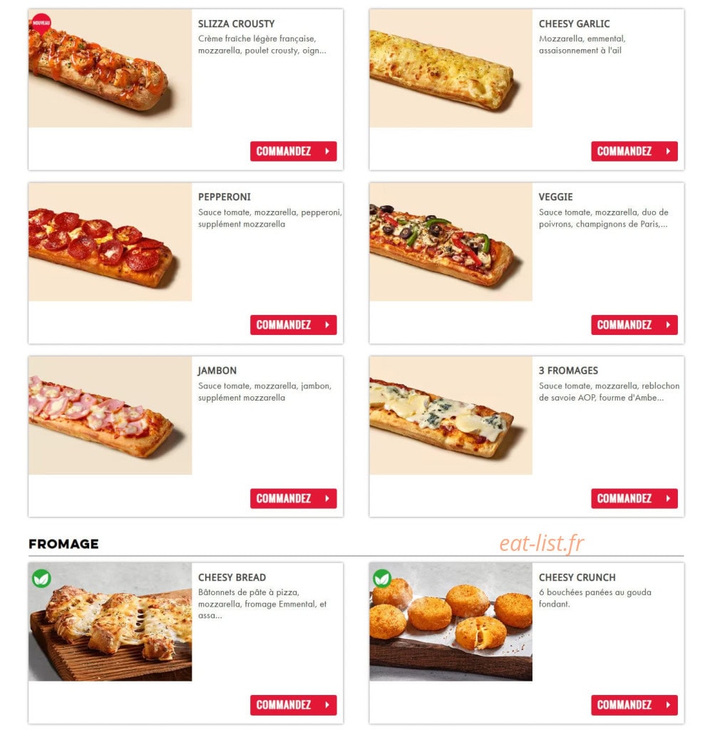 Domino's pizza — carte page 13