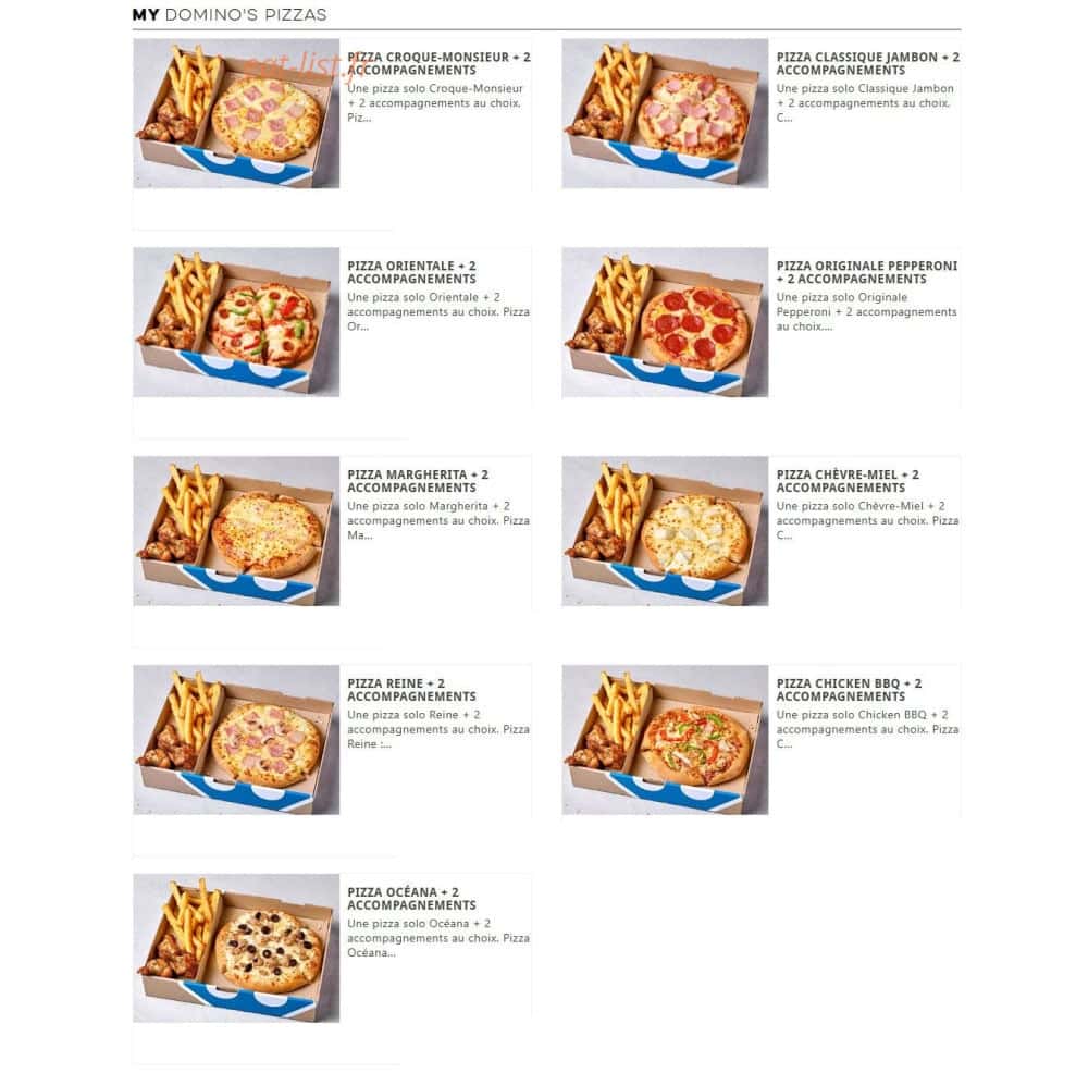 Domino's pizza — carte page 6