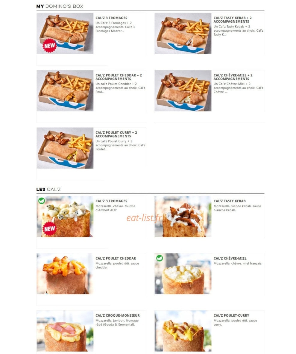 Domino's pizza — carte page 8