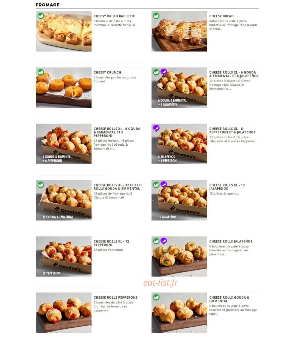 Domino's pizza — carte page 9