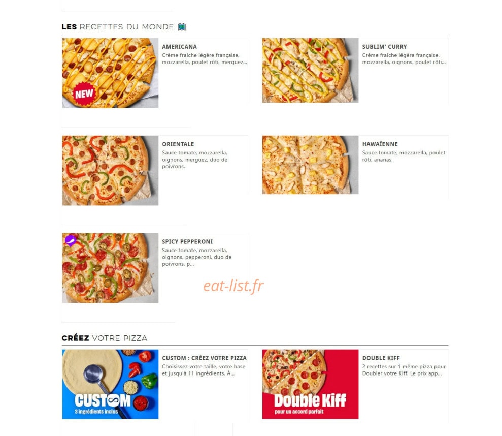 Domino's pizza — carte page 5