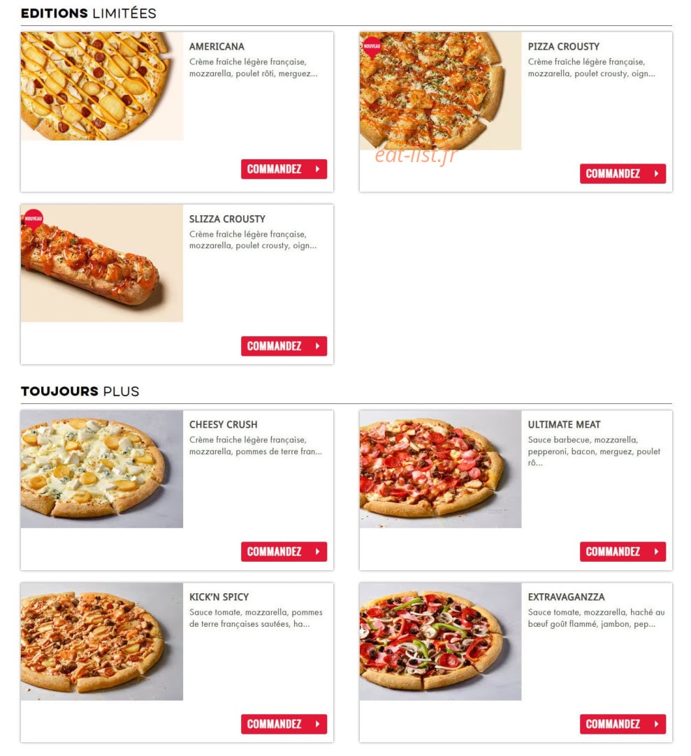 Domino's pizza — carte page 11
