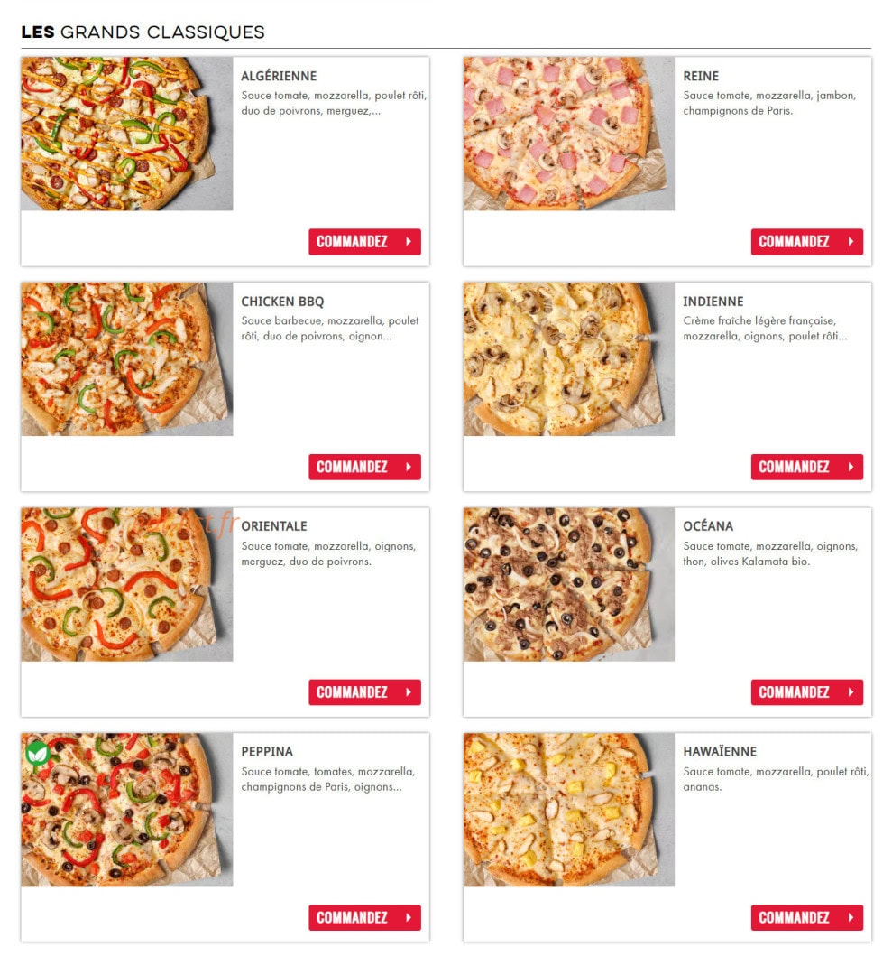 Domino's pizza — carte page 4