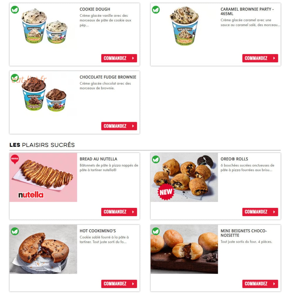 Domino's pizza — carte page 17
