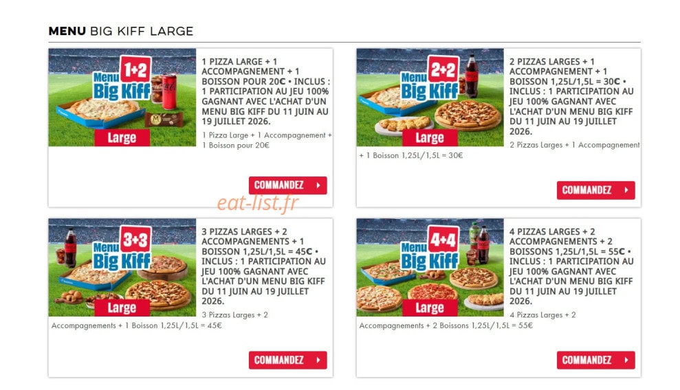 Domino's pizza — carte page 6