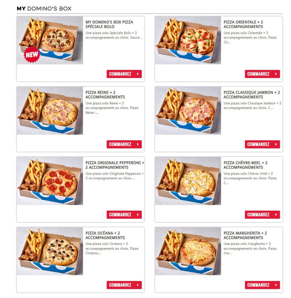 Domino's pizza — carte page 8