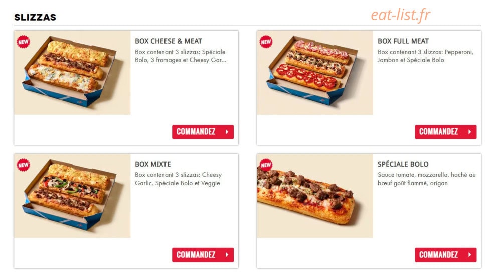 Domino's pizza — carte page 12