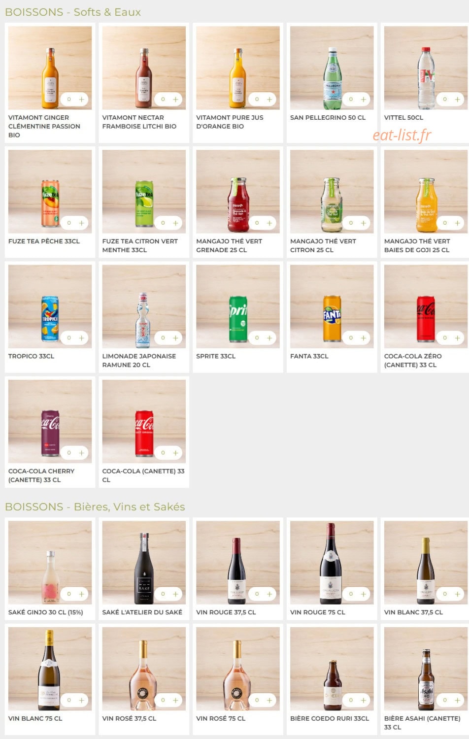 Eat Sushi — carte page 9