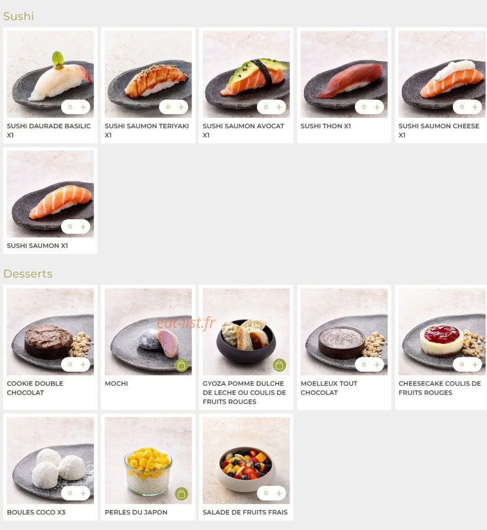 Eat Sushi — carte page 8