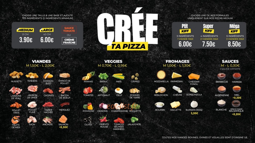 Five Pizza Original — carte page 6