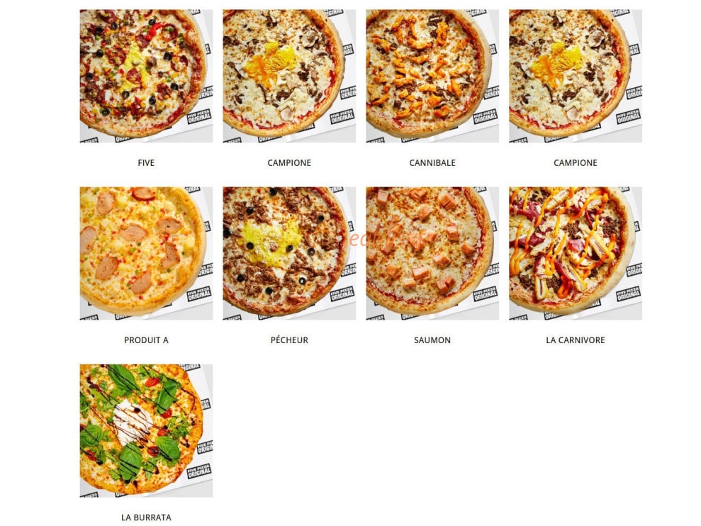 Five Pizza Original — carte page 2