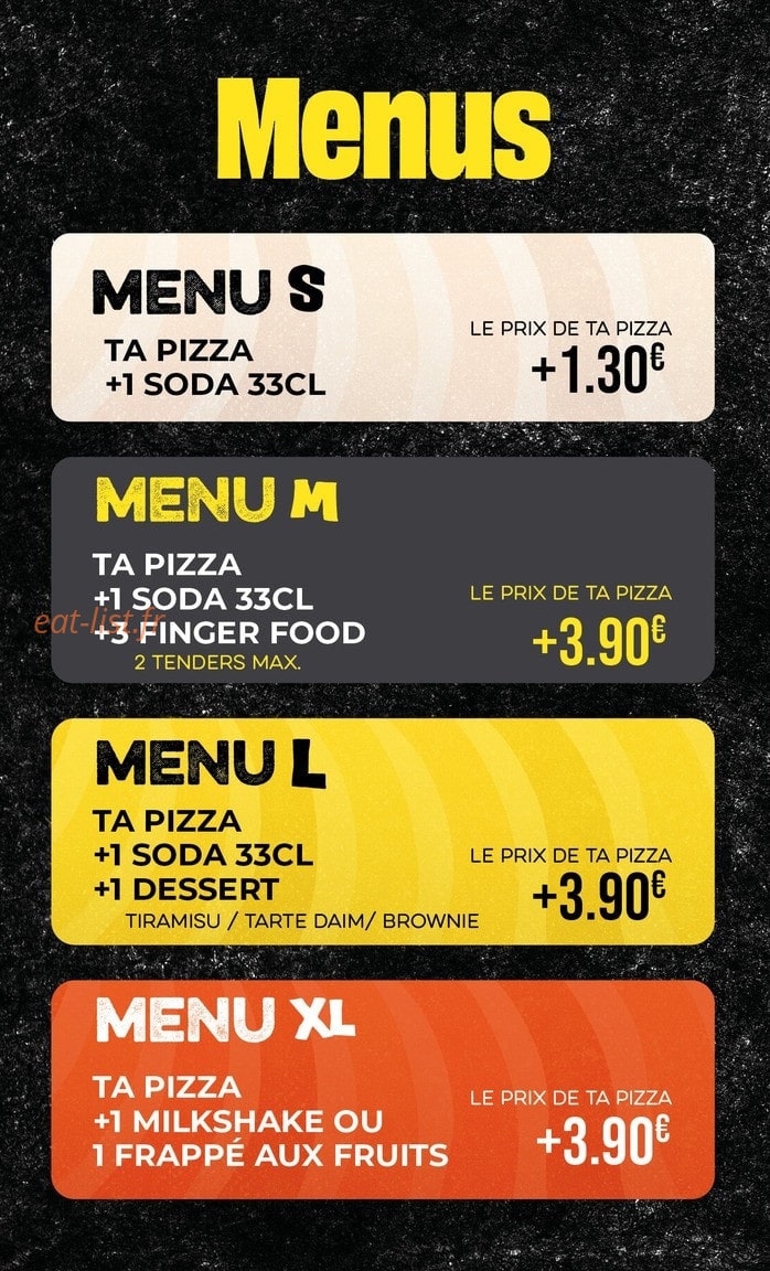 Five pizza original à Lille menu et photos