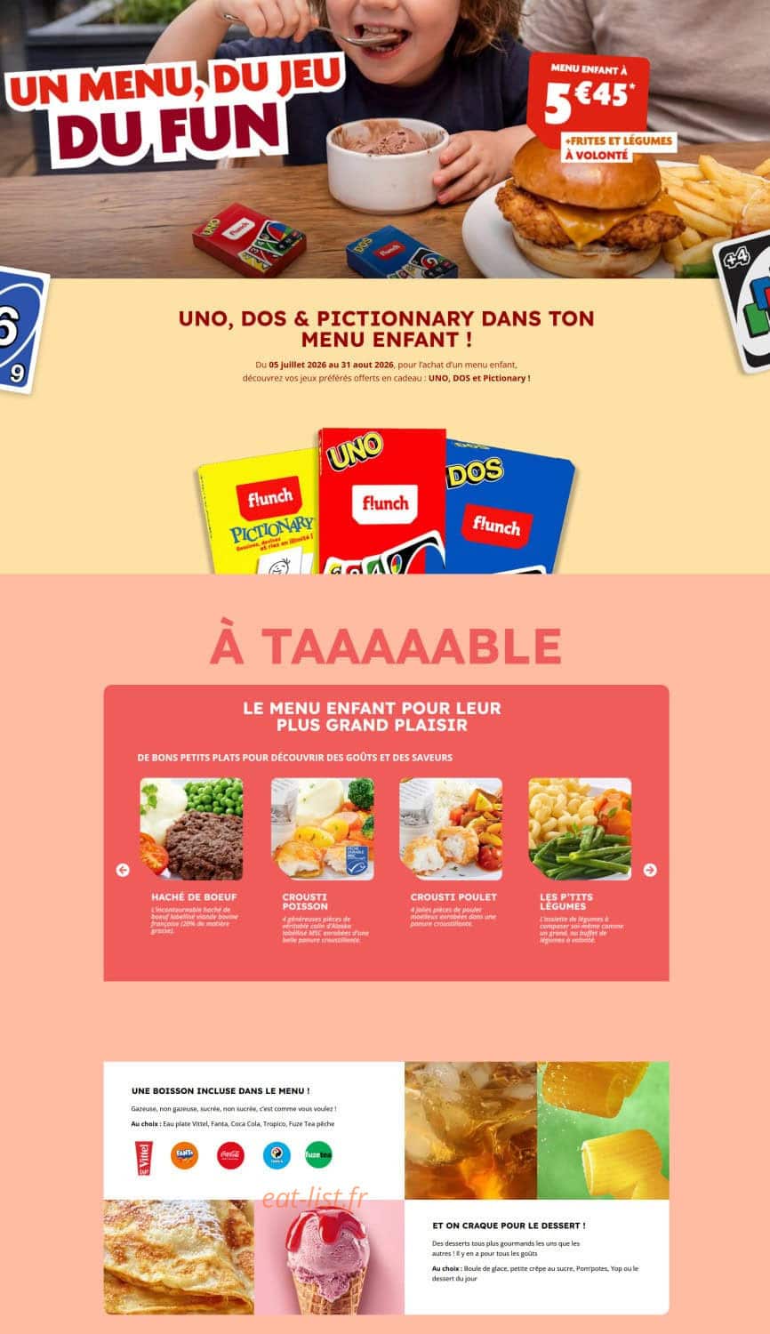 Flunch — carte page 4