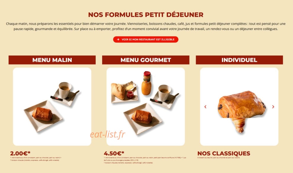 Flunch — carte page 5