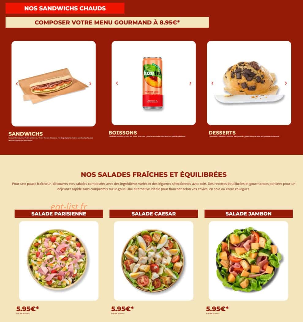 Flunch — carte page 7