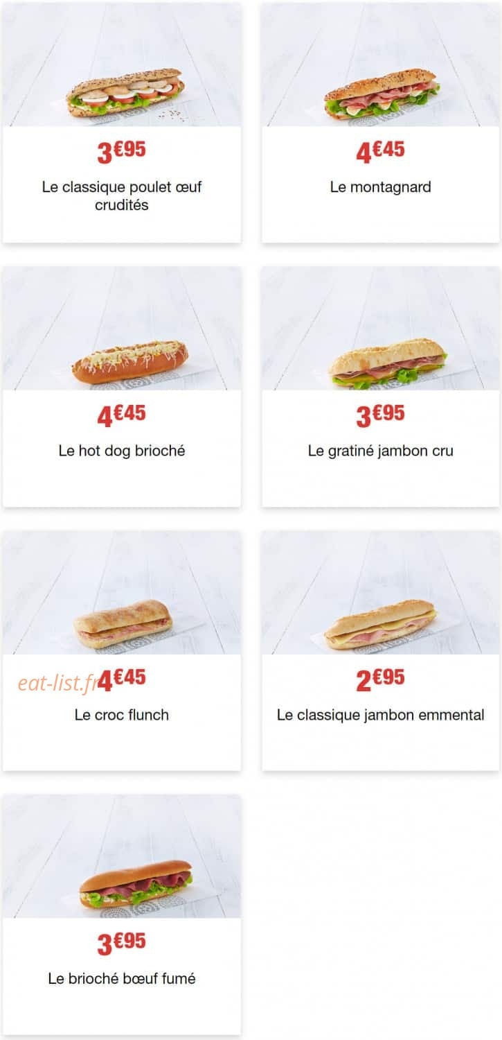 Menu Flunch - Finger food : Sandwiches toastés - 2