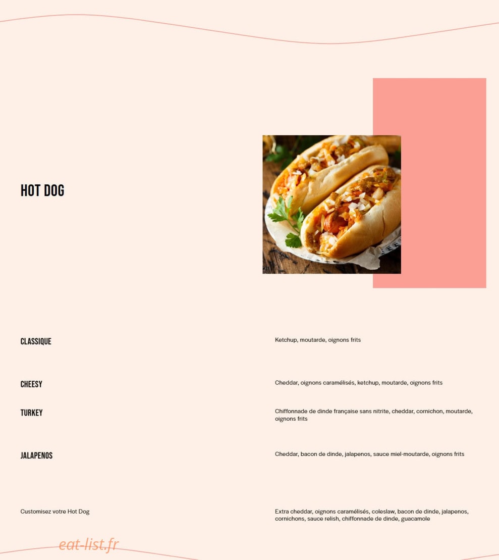 Menu Green is Better - Les hot dogs