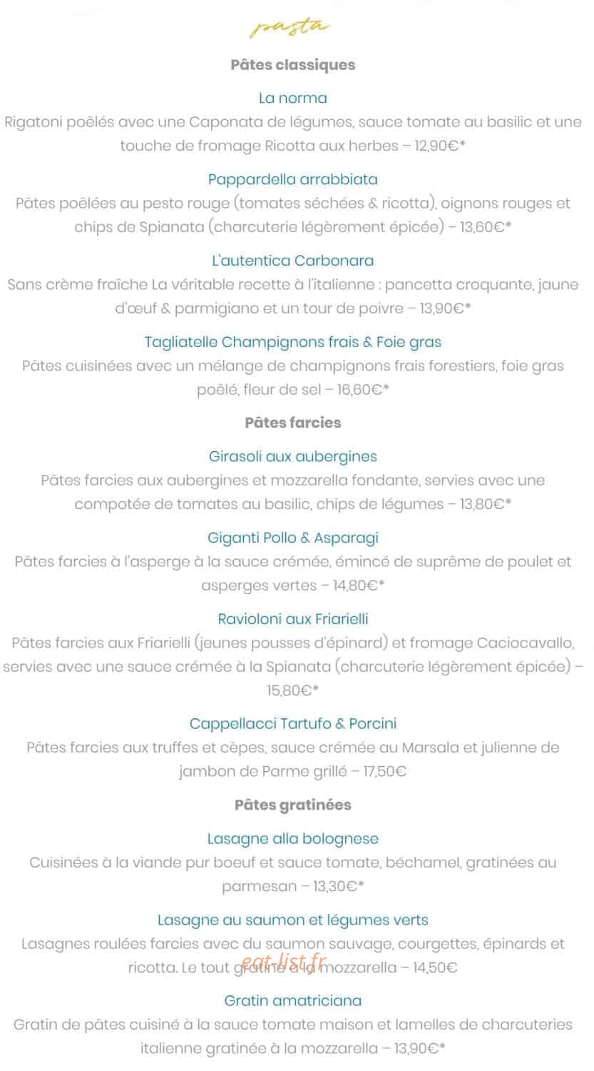Il Ristorante — carte page 3