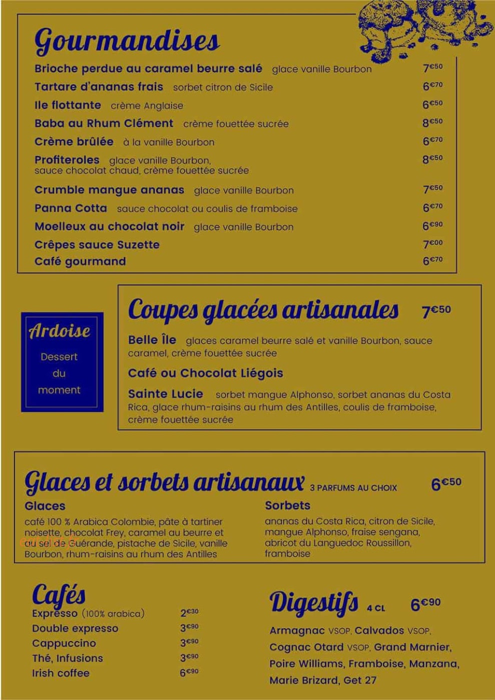 La Criée — carte page 4