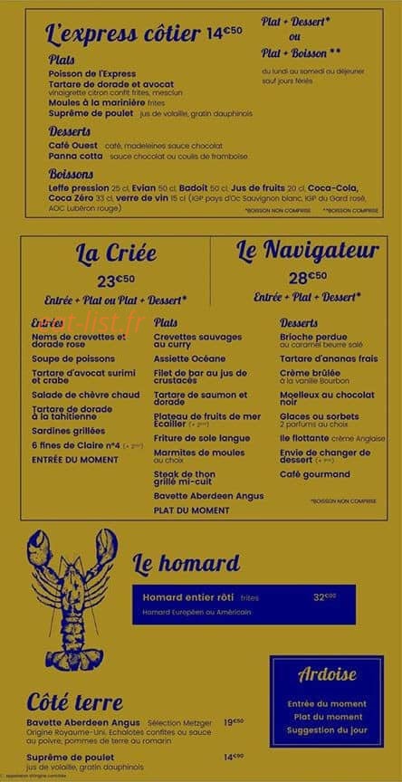La Criée — carte page 3