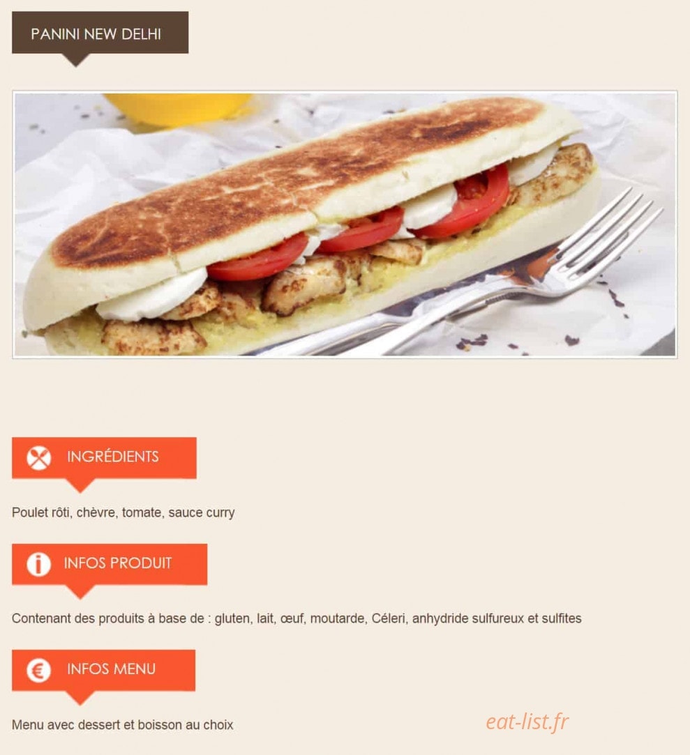 La Croissanterie — carte page 6