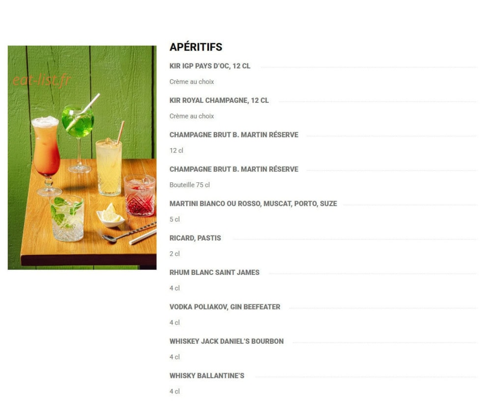 La Pataterie — carte page 1