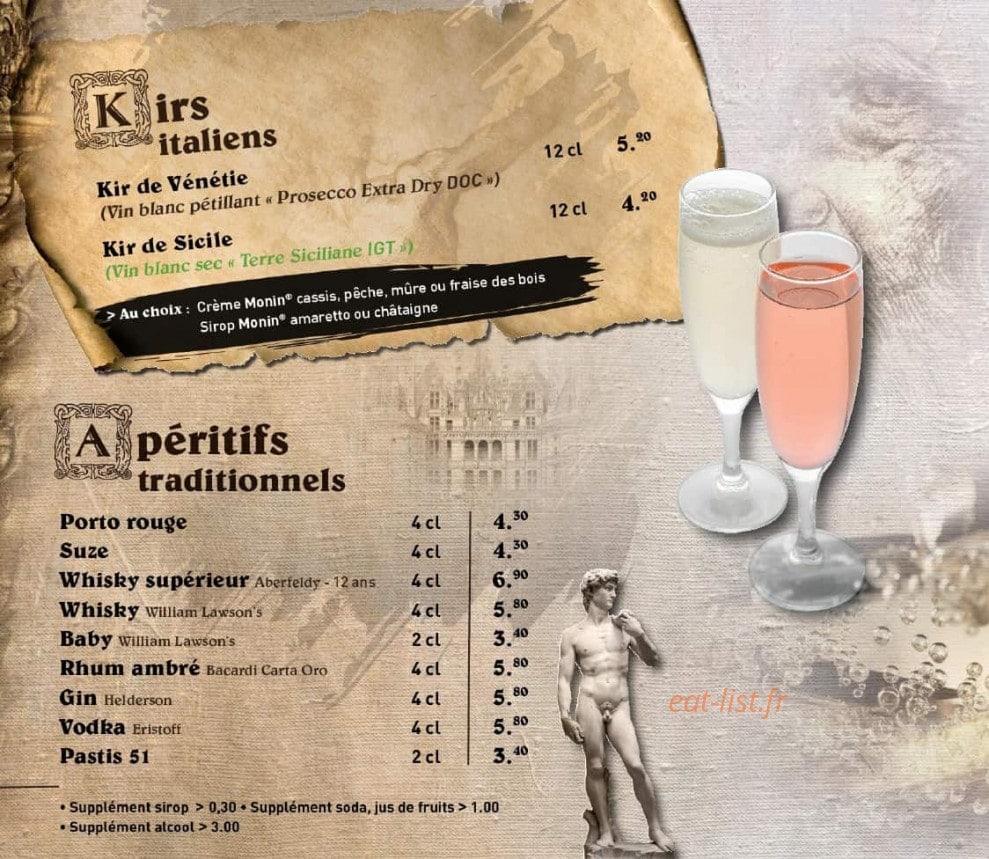 Menu La Scala - Les boissons 4