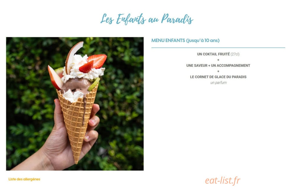 Le Paradis Du Fruit — carte page 16