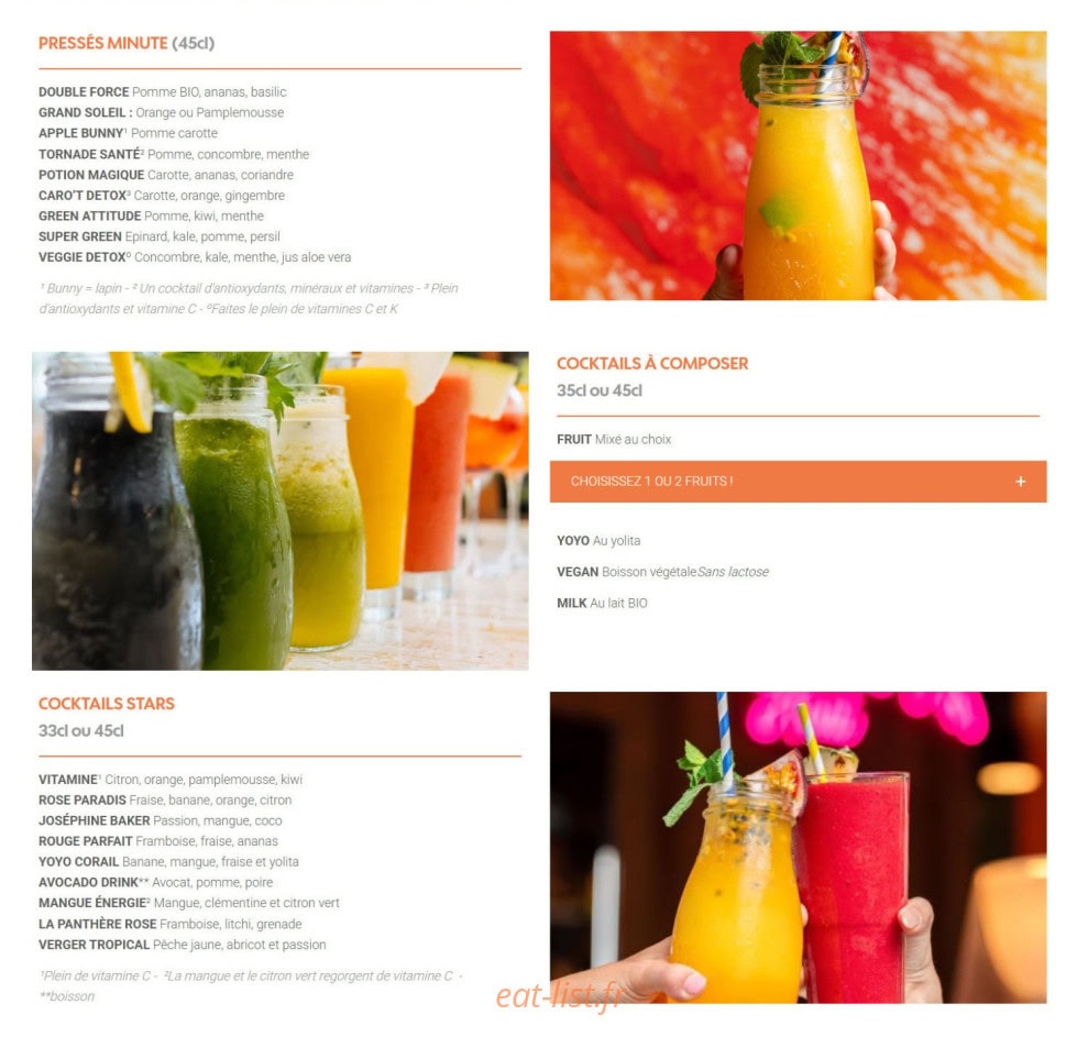 Le Paradis Du Fruit — carte page 2