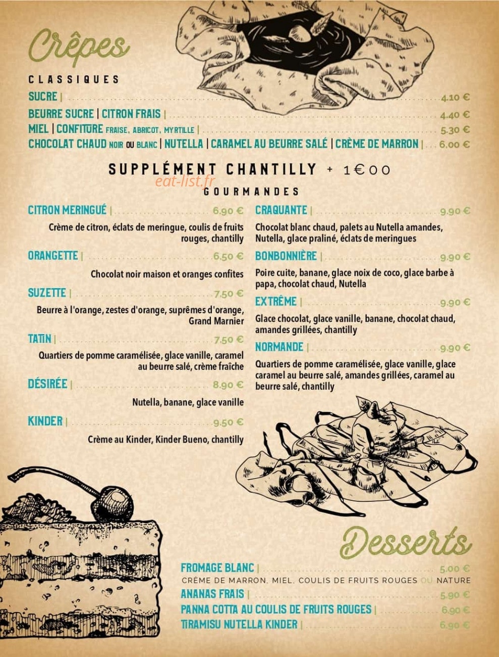 Menu Le Patacrêpe - Carte hiver 2020 Patacrepe Montpellier page 0006