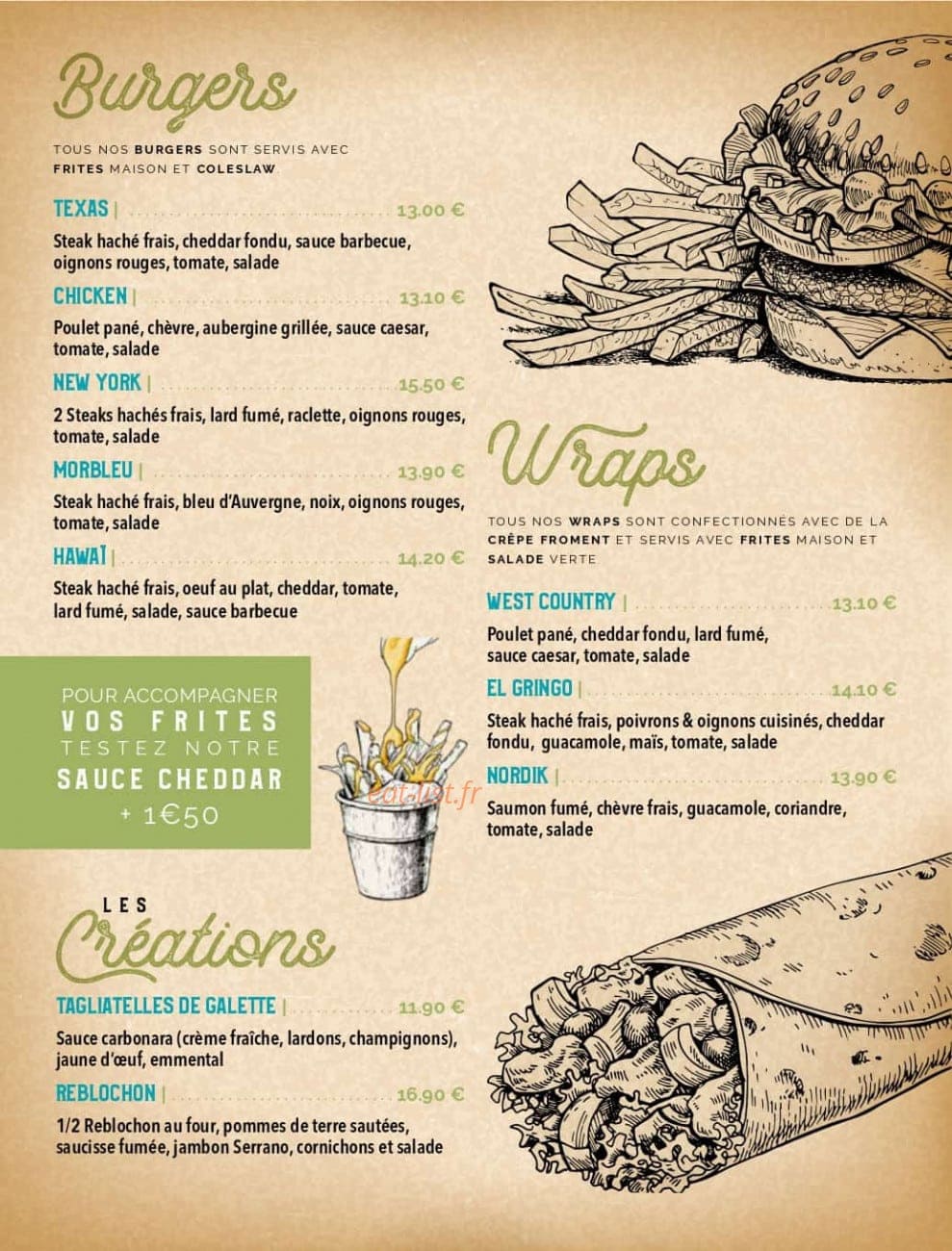 Menu Le Patacrêpe - Carte hiver 2020 Patacrepe Montpellier page 0004