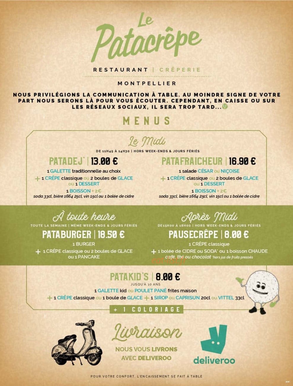 Menu Le Patacrêpe - Carte hiver 2020 Patacrepe Montpellier page 0001