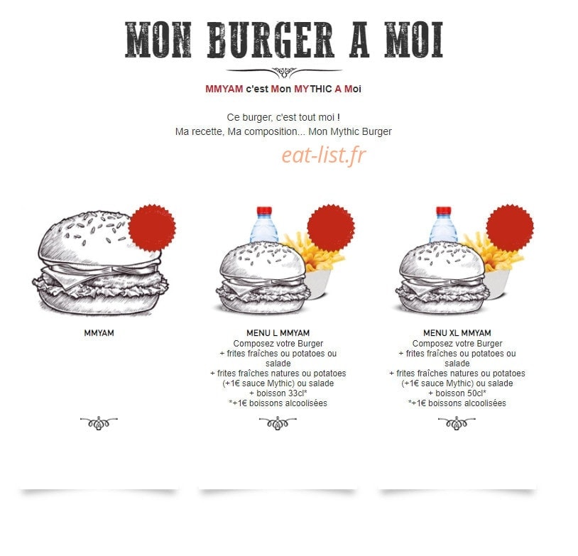 Mythic Burger — carte page 10
