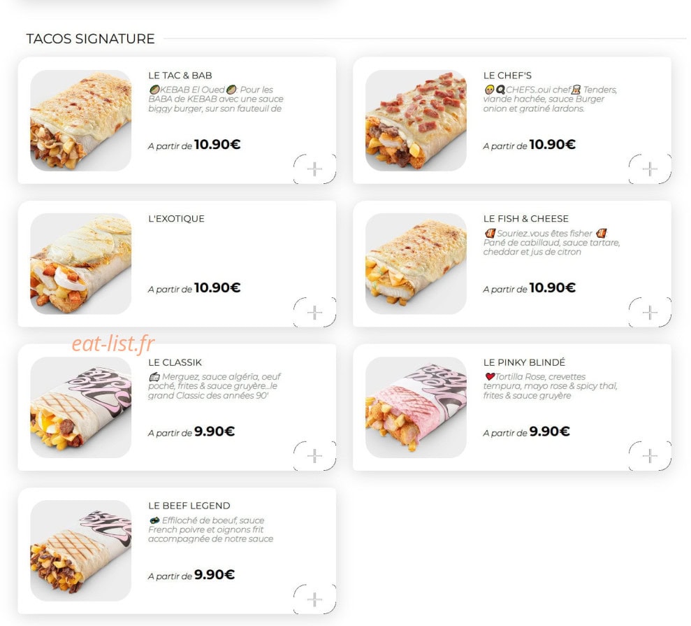 New School Tacos — carte page 2