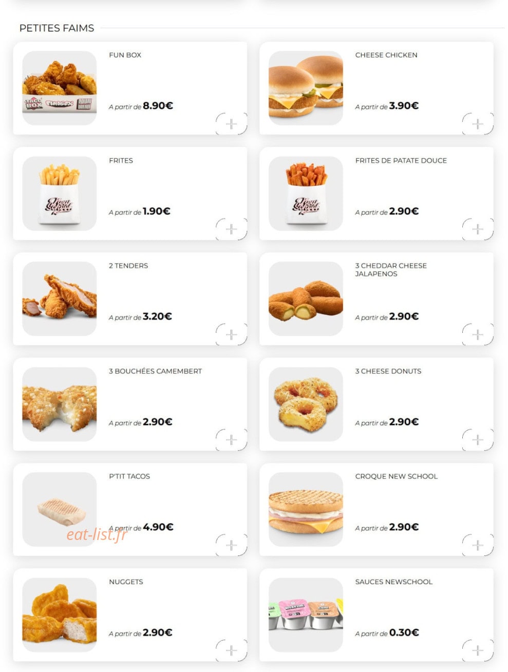 New School Tacos — carte page 6