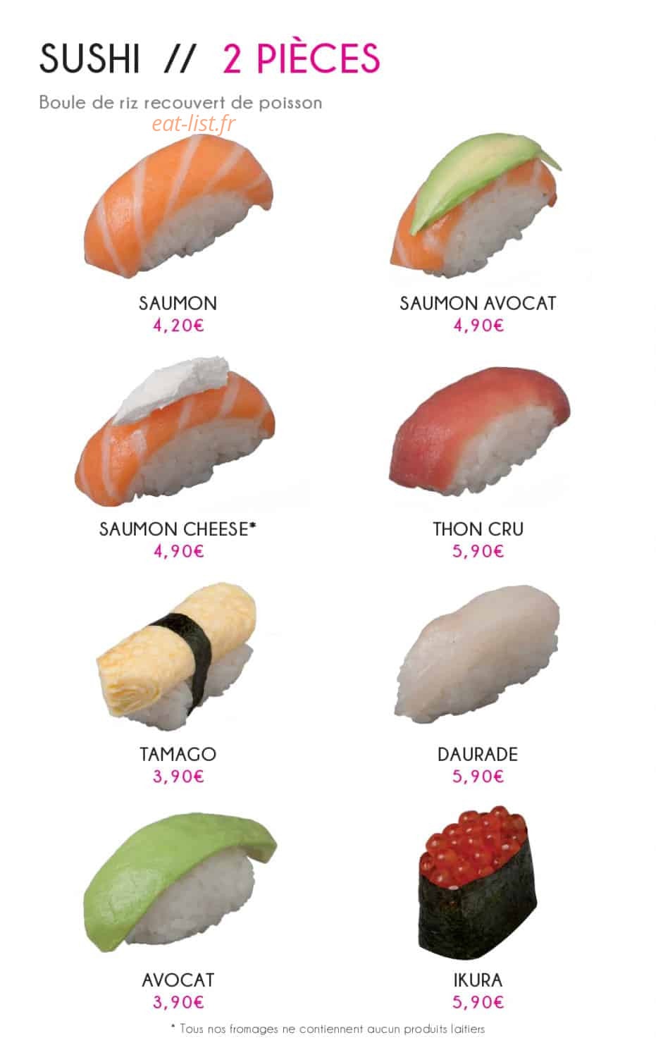 Nina Sushi — carte page 24