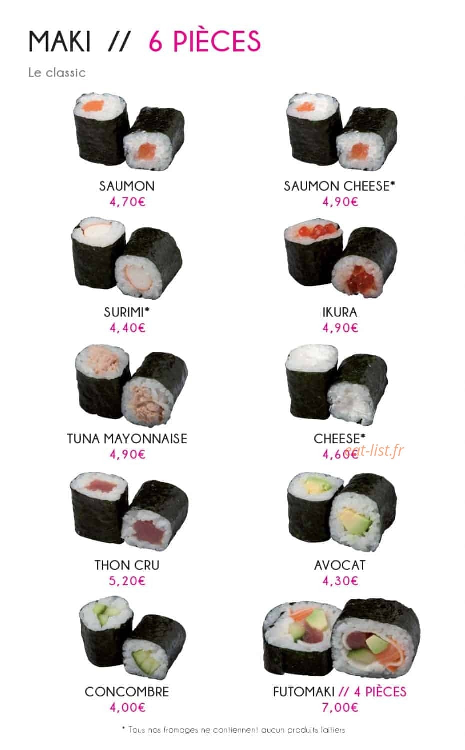 Nina Sushi — carte page 26