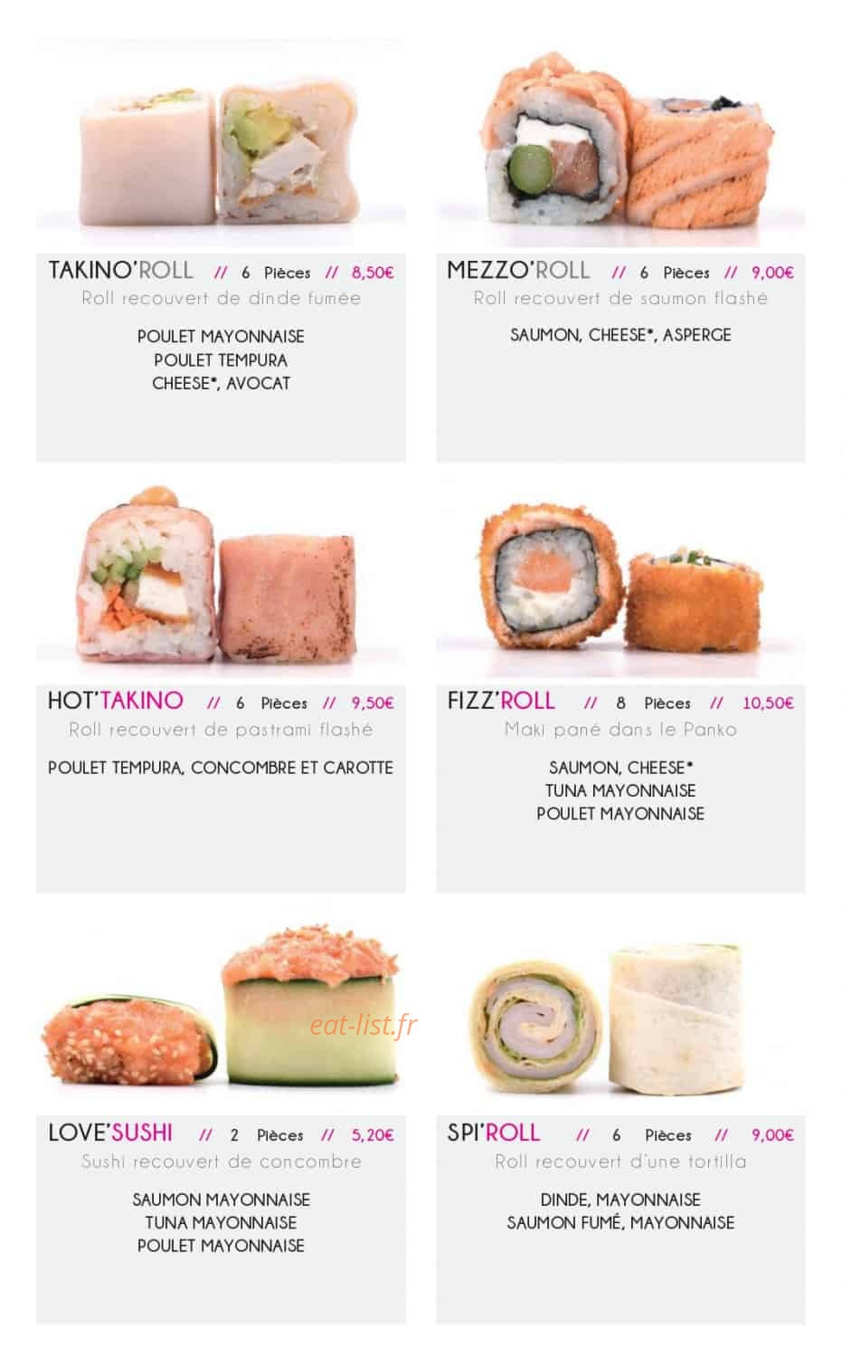 Nina Sushi — carte page 20